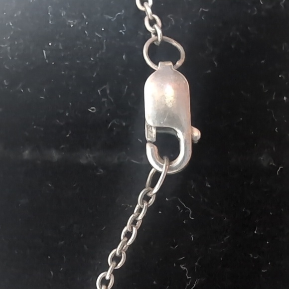 Sterling Silver Circle Sparkle Necklace - Picture 4 of 4